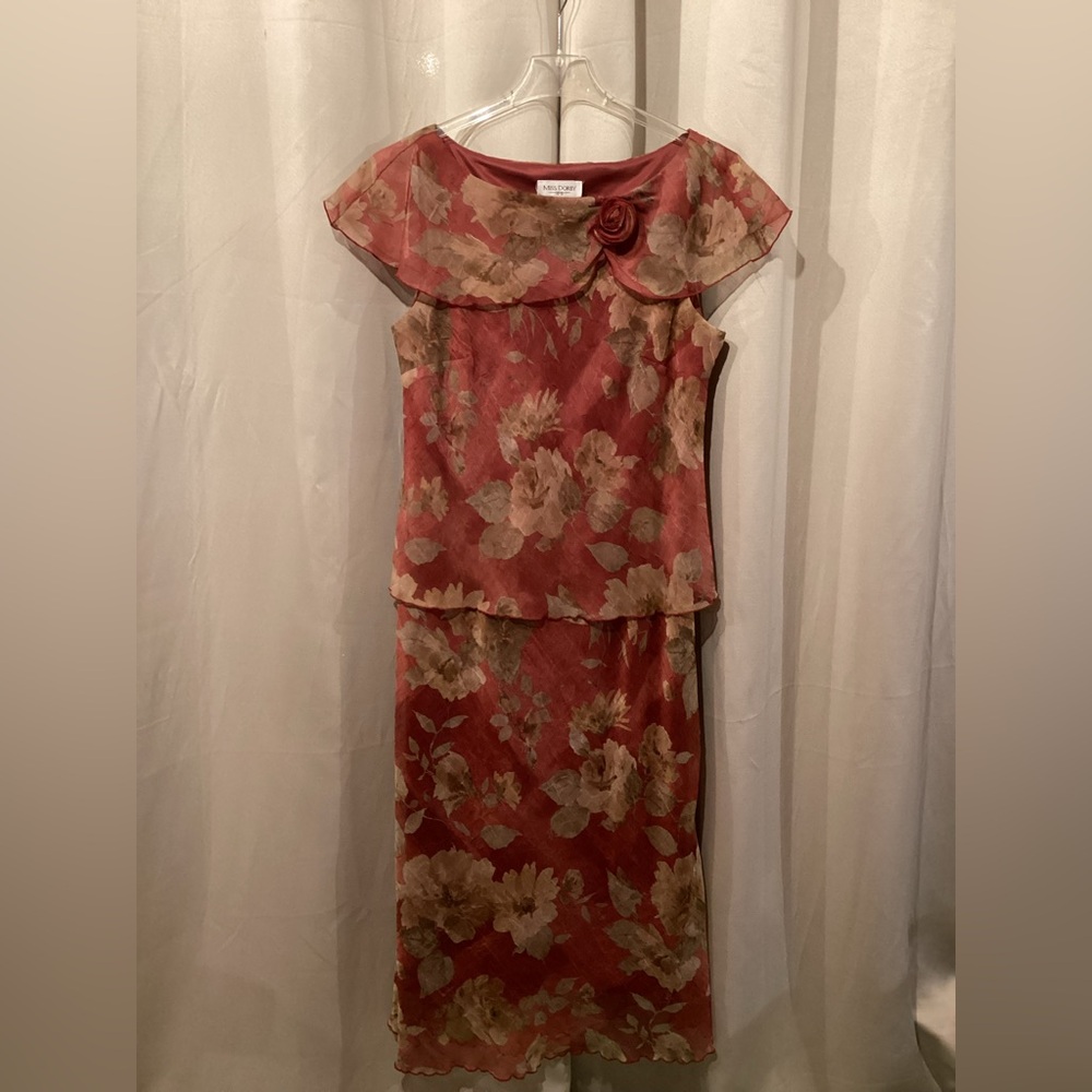 Floral Rust Colored Dress